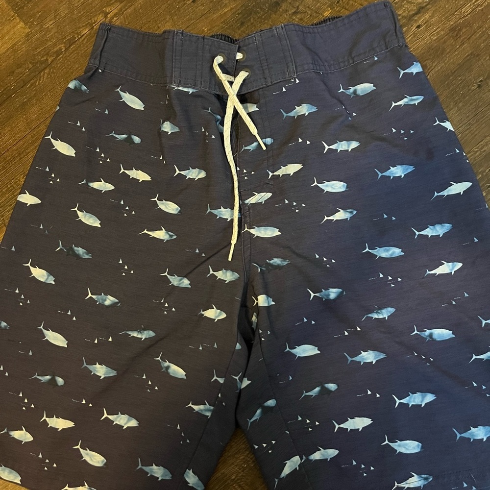 Coastal Blue Board Shorts swim trunks in Blue and White​
